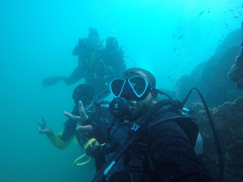 Hyatt Centric Candolim Goa Bagian luar foto Scuba divers on the wreck of the P29.
